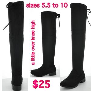 Black knee high boots